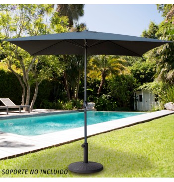 Parasol rectangular 200x300cm antracita mástil aluminio 2