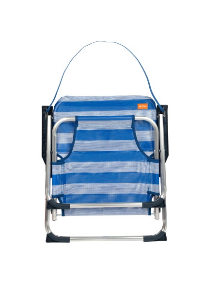 Silla playa baja fija 45x40x70 cm rayas marineras