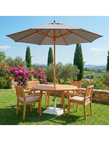 Aktive Base para sombrilla Aktive Garden de acero blanca Ø22-38 mm