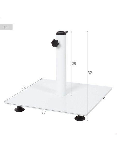 Aktive Base para sombrilla Aktive Garden de acero blanca Ø22-38 mm