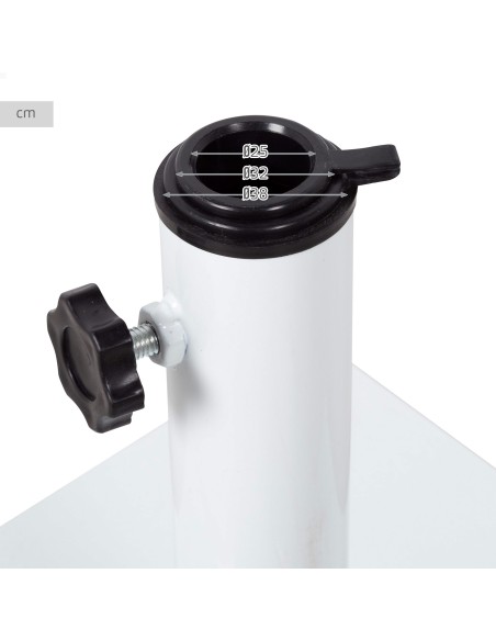 Aktive Base para sombrilla Aktive Garden de acero blanca Ø22-38 mm