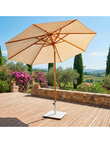 Aktive Base para sombrilla Aktive Garden de acero blanca Ø22-38 mm