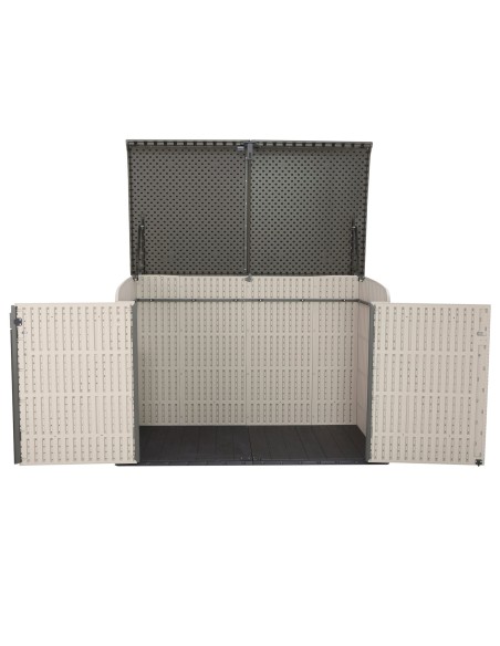 Lifetime Arcón horizontal con puertas y techo abatibles para exterior 191x107x132 cm