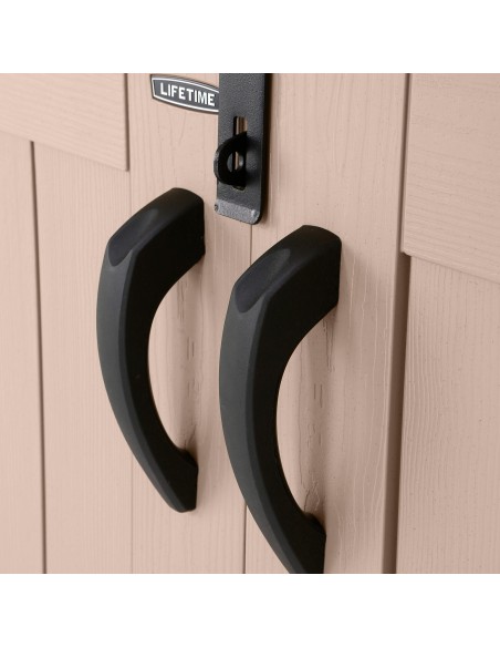 Lifetime Arcón horizontal con puertas y techo abatibles para exterior 191x107x132 cm