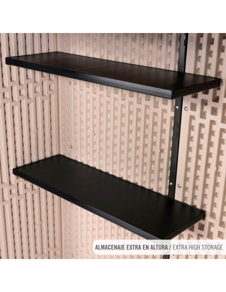 Lifetime Armario exterior vertical 1.500 L Rough Cut™ con estantes
