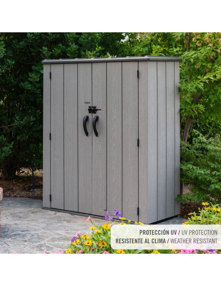 Lifetime Armario exterior vertical Rough Cut™ 1445 litros con estantes y colgadores