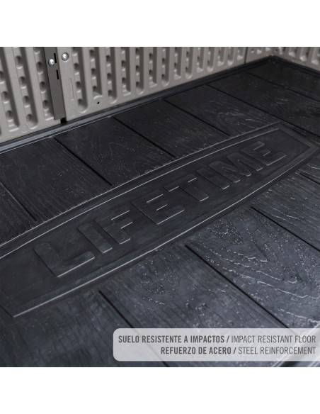 Lifetime Armario exterior vertical Rough Cut™ 1445 litros con estantes y colgadores