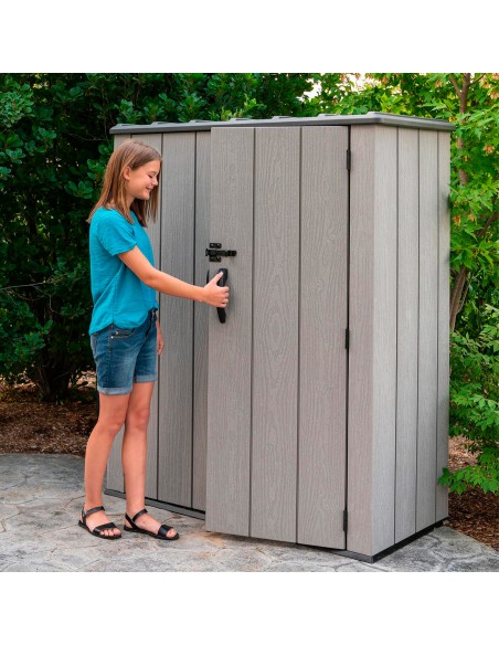 Lifetime Armario exterior vertical Rough Cut™ 1445 litros con estantes y colgadores