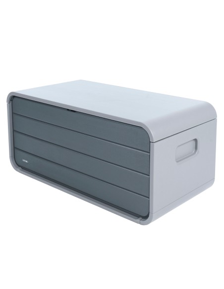 Lifetime Baúl exterior ultrarresistente gris con tapa abatible