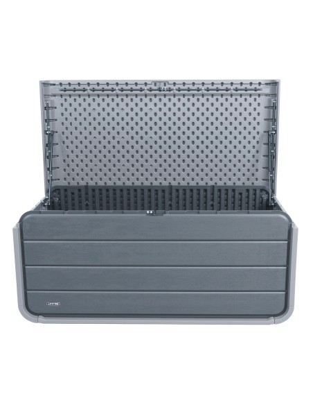 Lifetime Baúl exterior ultrarresistente gris con tapa abatible