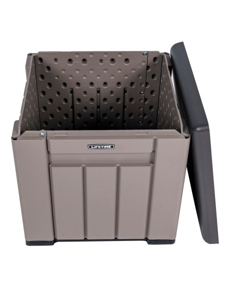 Lifetime Cubo de almacenamiento exterior gris 51x51x51 cm