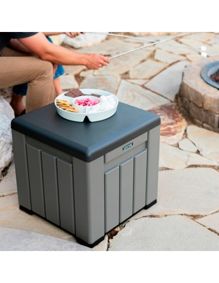 Lifetime Cubo de almacenamiento exterior gris 51x51x51 cm