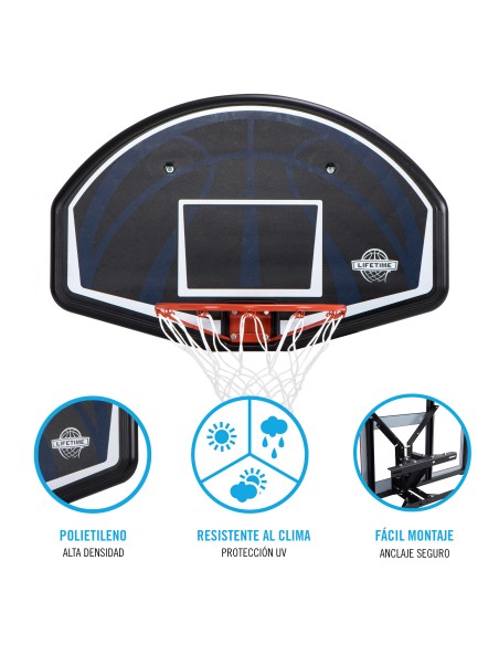 Lifetime Tablero baloncesto ultrarresistente 112x72 cm