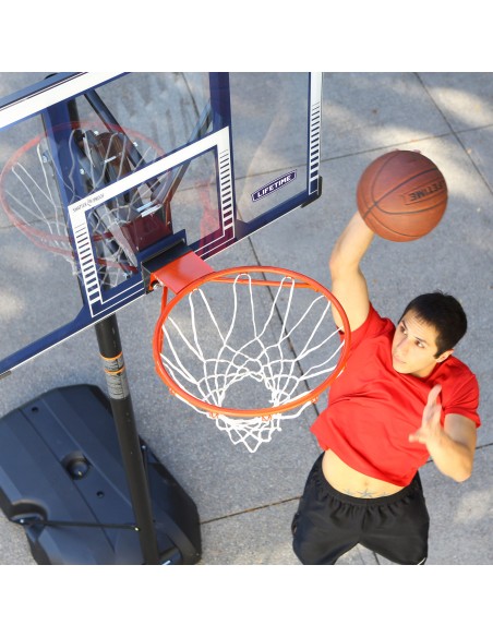 Lifetime Canasta baloncesto altura regulable 244-305 cm azul y blanco