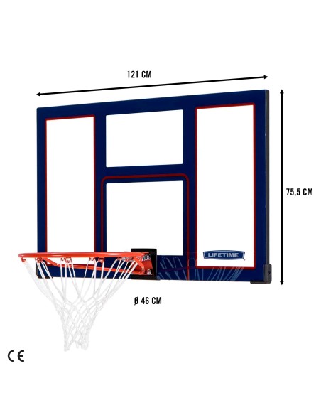 Lifetime Tablero baloncesto ultrarresistente 121x75,5 cm