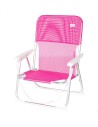 Silla de playa fija plegable 44x40x72 cm fucsia