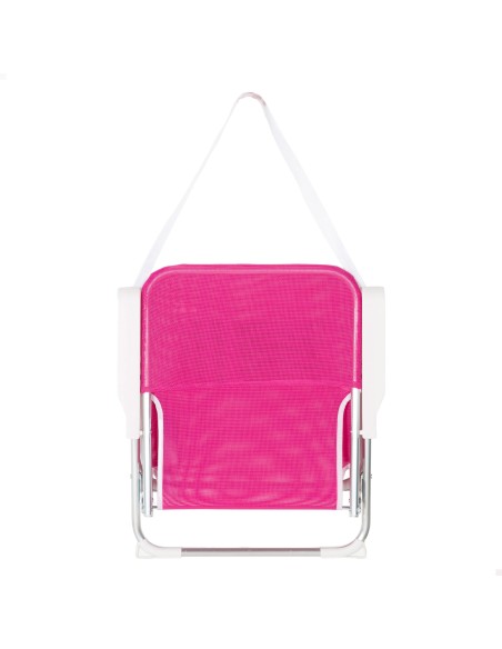 Silla de playa fija plegable 44x40x72 cm fucsia