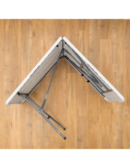 PEAKFORM Mesa rectangular plegable por la mitad 180x70x74 cm