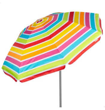 Sombrilla playa 8 varillas 220 cm rayas colores
