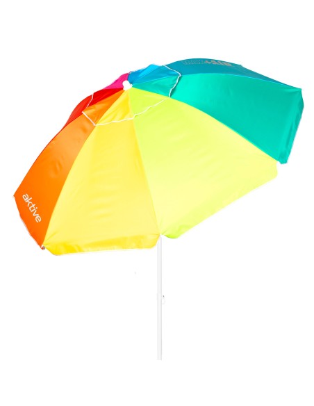 Sombrilla playa antiviento 8 varillas 200 cm multicolor