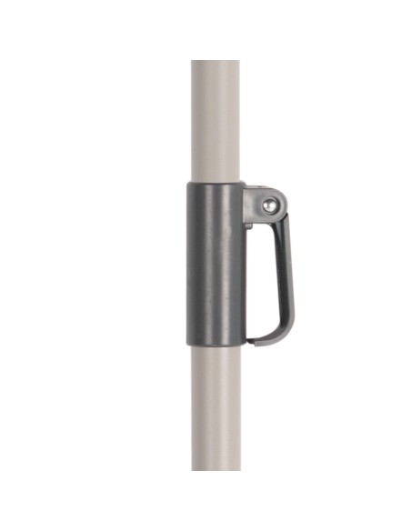 Sombrilla grande jardín antiviento inclinable 230 cm UV50 marfil
