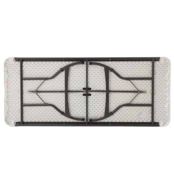Lifetime Mesa rectangular apilable patas abatibles blanca... 2