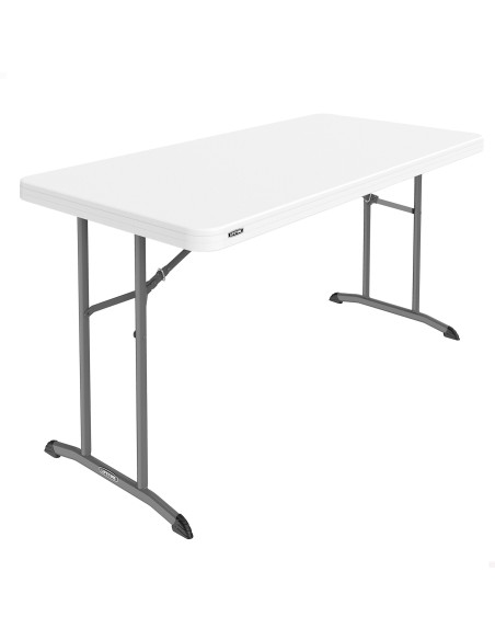 Lifetime Mesa rectangular plegable y apilable blanca 152x76 cm