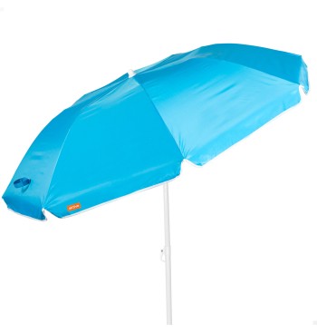Sombrilla playa plegable compacta 8 varillas 180 cm azul