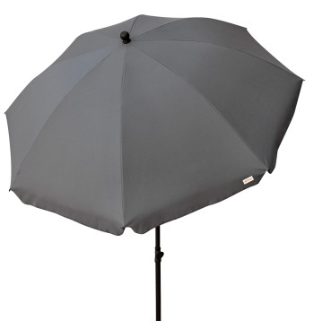 Sombrilla jardín inclinable 240 cm UV30 gris