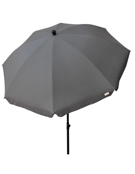 Sombrilla jardín inclinable 240 cm UV30 gris