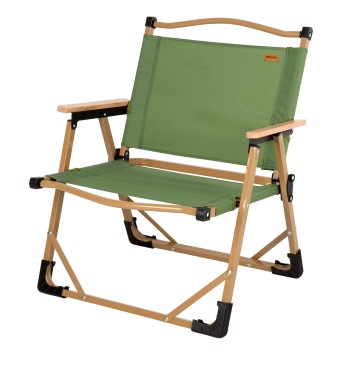 Silla plegable baja glamping verde acero