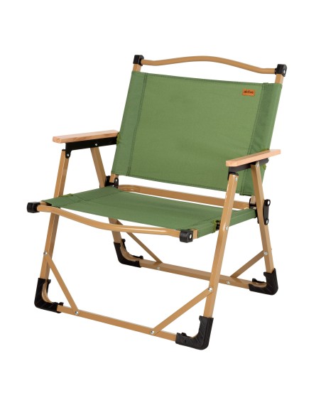 Silla plegable baja glamping verde acero