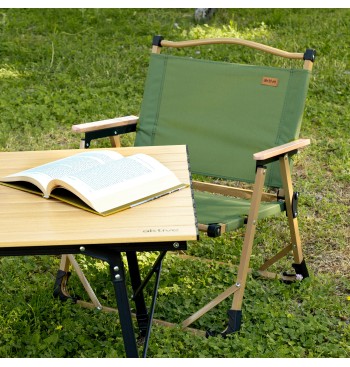 Silla plegable baja glamping verde acero 2