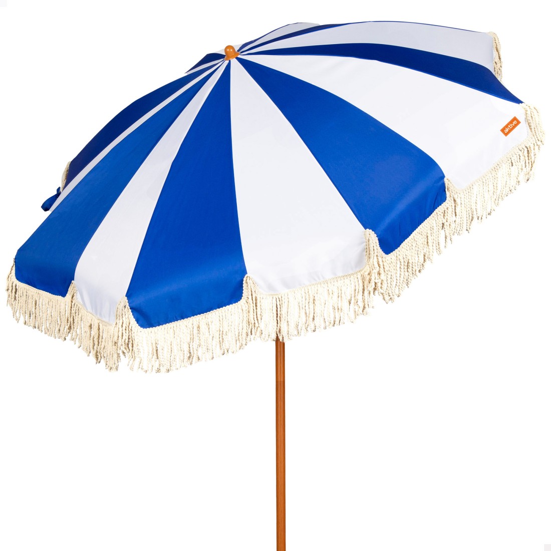 Sombrilla de playa 8 varillas 200 cm diseño marinero con flecos