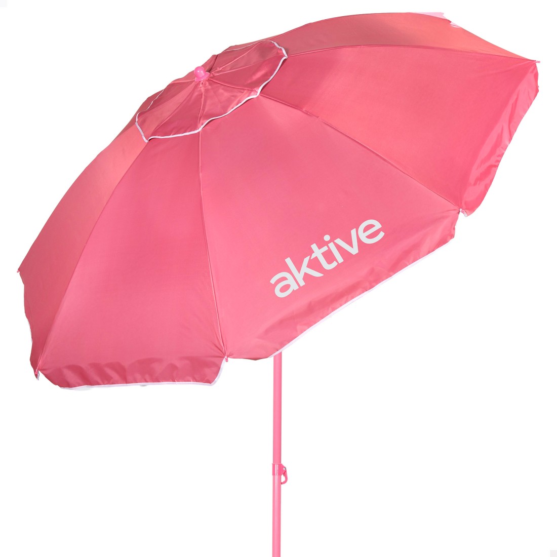 Sombrilla de playa inclinable rosa d220 cm con protección uv50