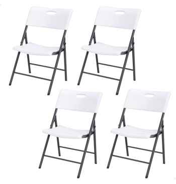Lifetime Pack 4 sillas plegables blancas