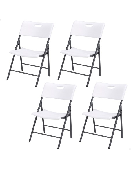 Lifetime Pack 4 sillas plegables blancas