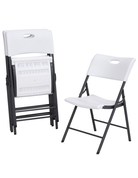 Lifetime Pack 4 sillas plegables blancas