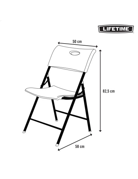 Lifetime Pack 4 sillas plegables blancas