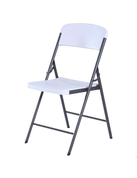 Lifetime Silla plegable blanca ultrarresistente 48x50,5x84,5 cm