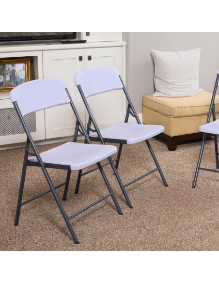 Lifetime Silla plegable ultrarresistente blanca 47x50x84,5 cm