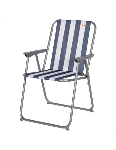 Silla playa alta fija plegable 45x42x75 cm marinera