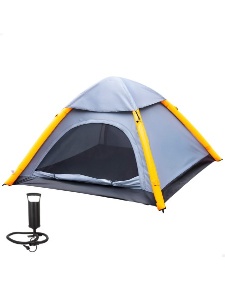 Tienda de campaña estructura hinchable gris 210x210x135 cm