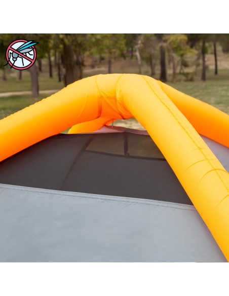 Tienda de campaña estructura hinchable gris 210x210x135 cm