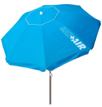 Sombrilla playa antiviento 8 varillas 220 cm azul
