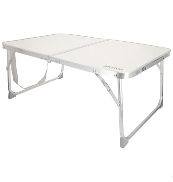 Mesa plegable camping crema 60x40x25 cm