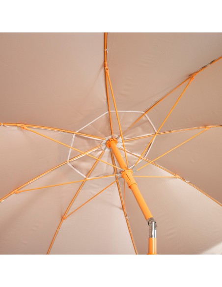 Sombrilla de playa inclinable naranja con protección UV50 D220 cm
