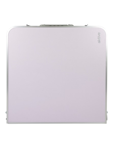 Mesa plegable regulable en altura con 4 taburetes