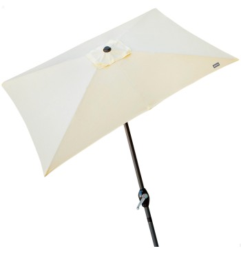 Parasol rectangular 200x300 cm color crema mástil aluminio