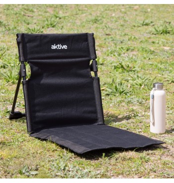Asiento plegable suelo 40x40x40 cm negra 2